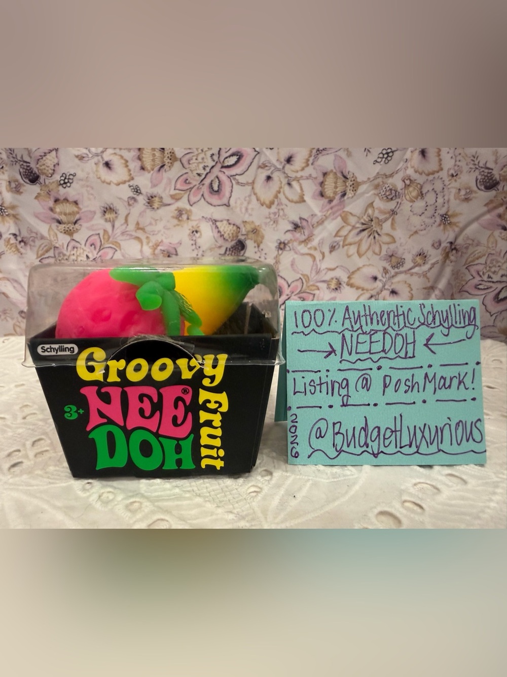 Schylling Groovy Fruit NeeDoh 3 Pack Banana Strawberry Orange NIP